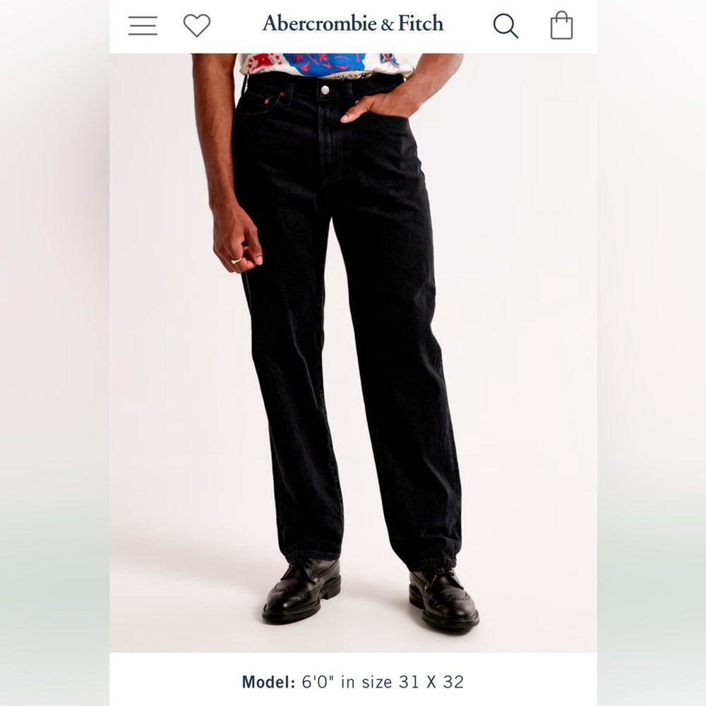 Abercrombie and Fitch Vintage Denim/ Athletic Loose Jean